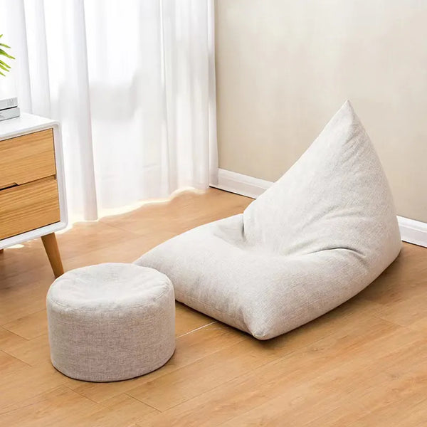TriComfort Lounge: The Ultimate Triangle Bean Bag Sofa with Footrest
