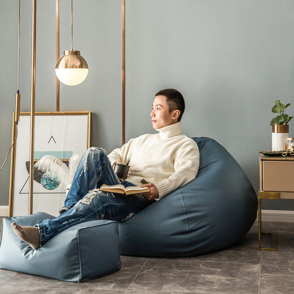 SootheSack Bean Bag Sofa with Ottoman