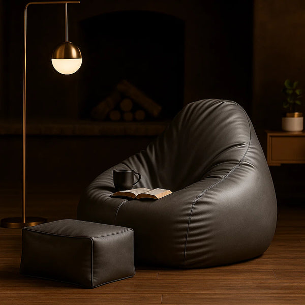 SootheSack Bean Bag Sofa with Ottoman