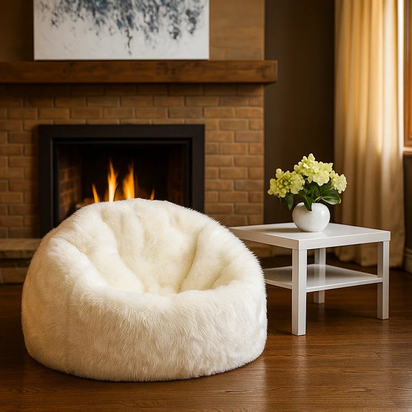 Sheepskin Fur Bean Bag Sofa