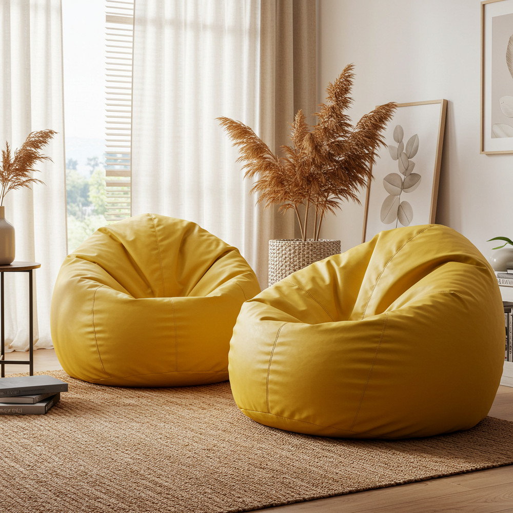 Yellow Modern Bean Bags Modern Lounge Bean Bag Chair,Oversized