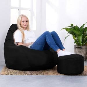 Open image in slideshow, Bucket Bean Bag Chair and Foot Stool - Combo Offer
