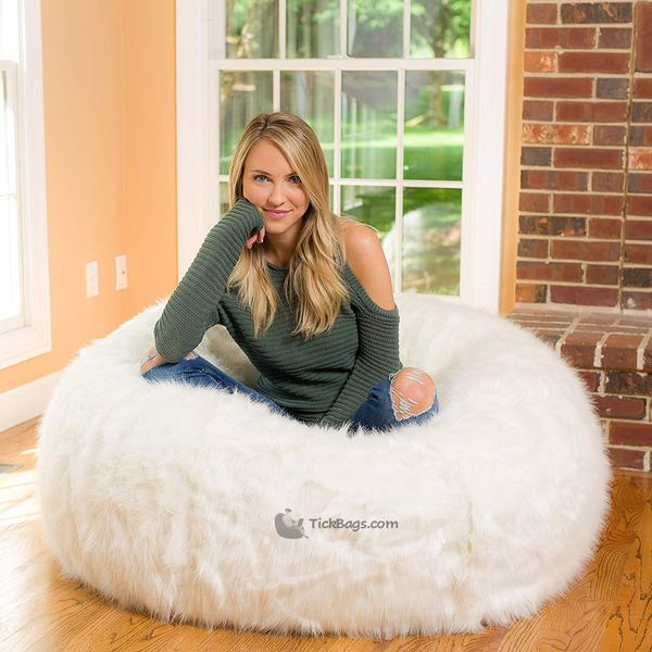 Snow White Faux Fur Tick Bag