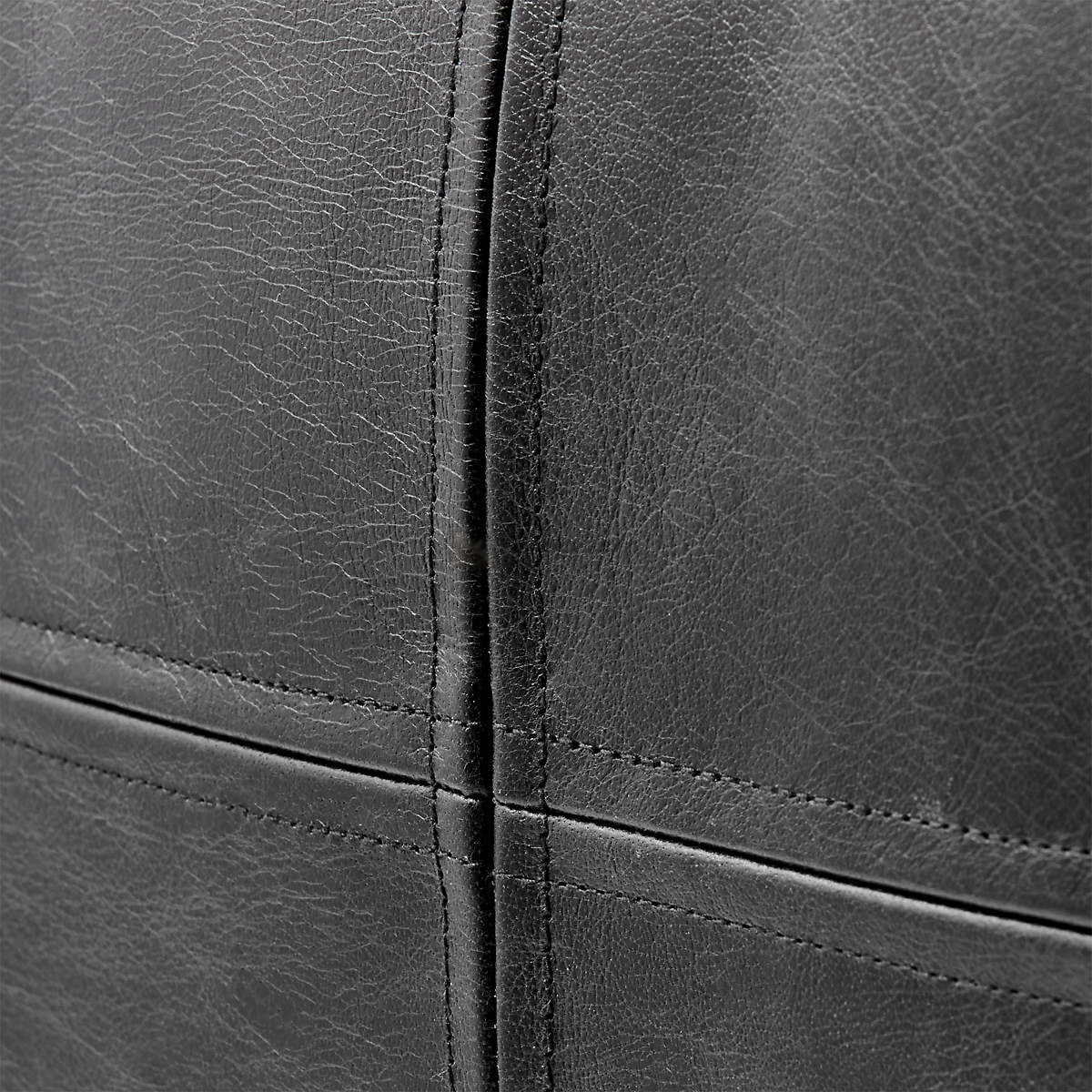 Italian ottoman Leather Pouf
